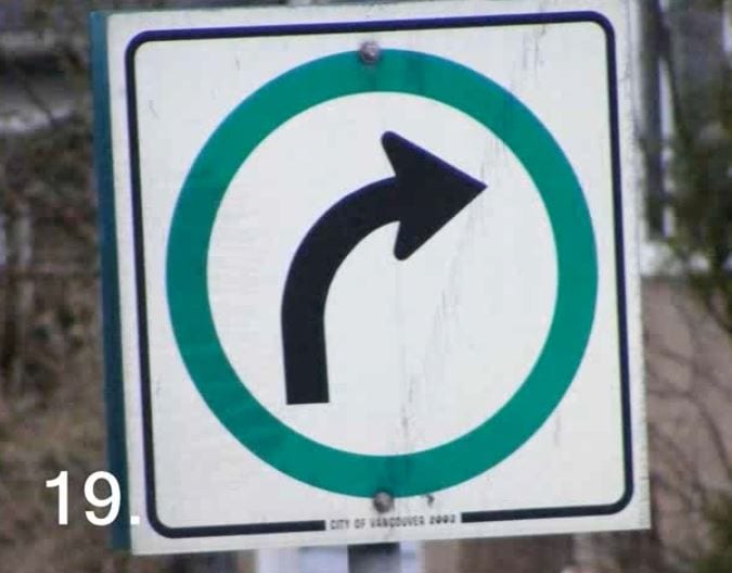 must run right sign