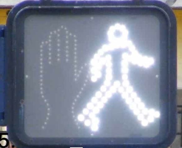 walk street sign