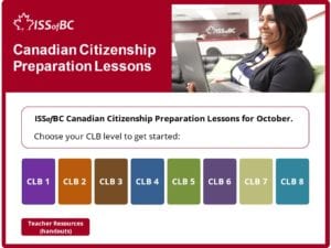 October Canadian Citizenship Preparation Lessons 